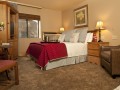 Queen jacuzzi fireplace room